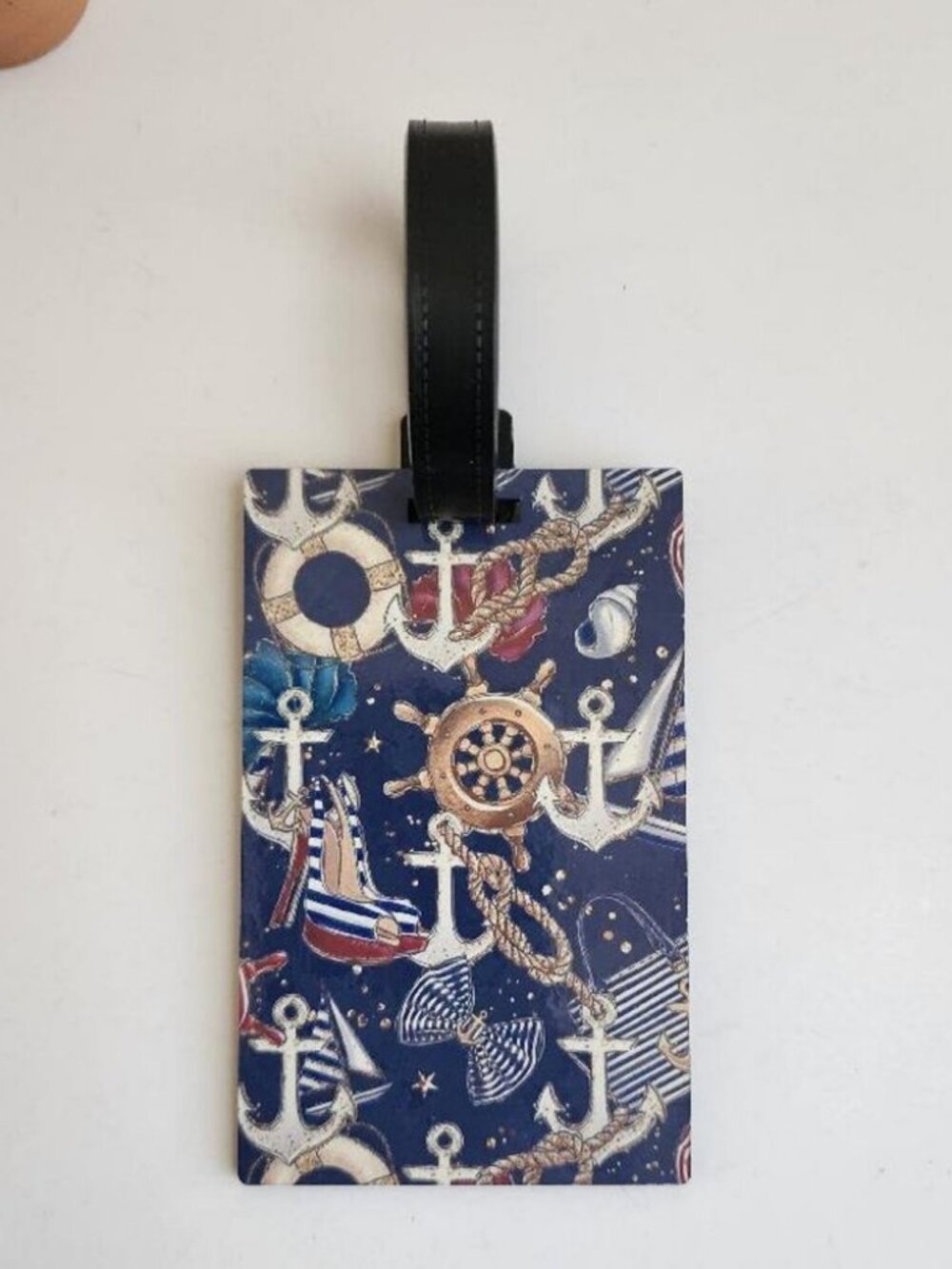 Nautical Luggage Tag, Handmade ID Luggage Identifier